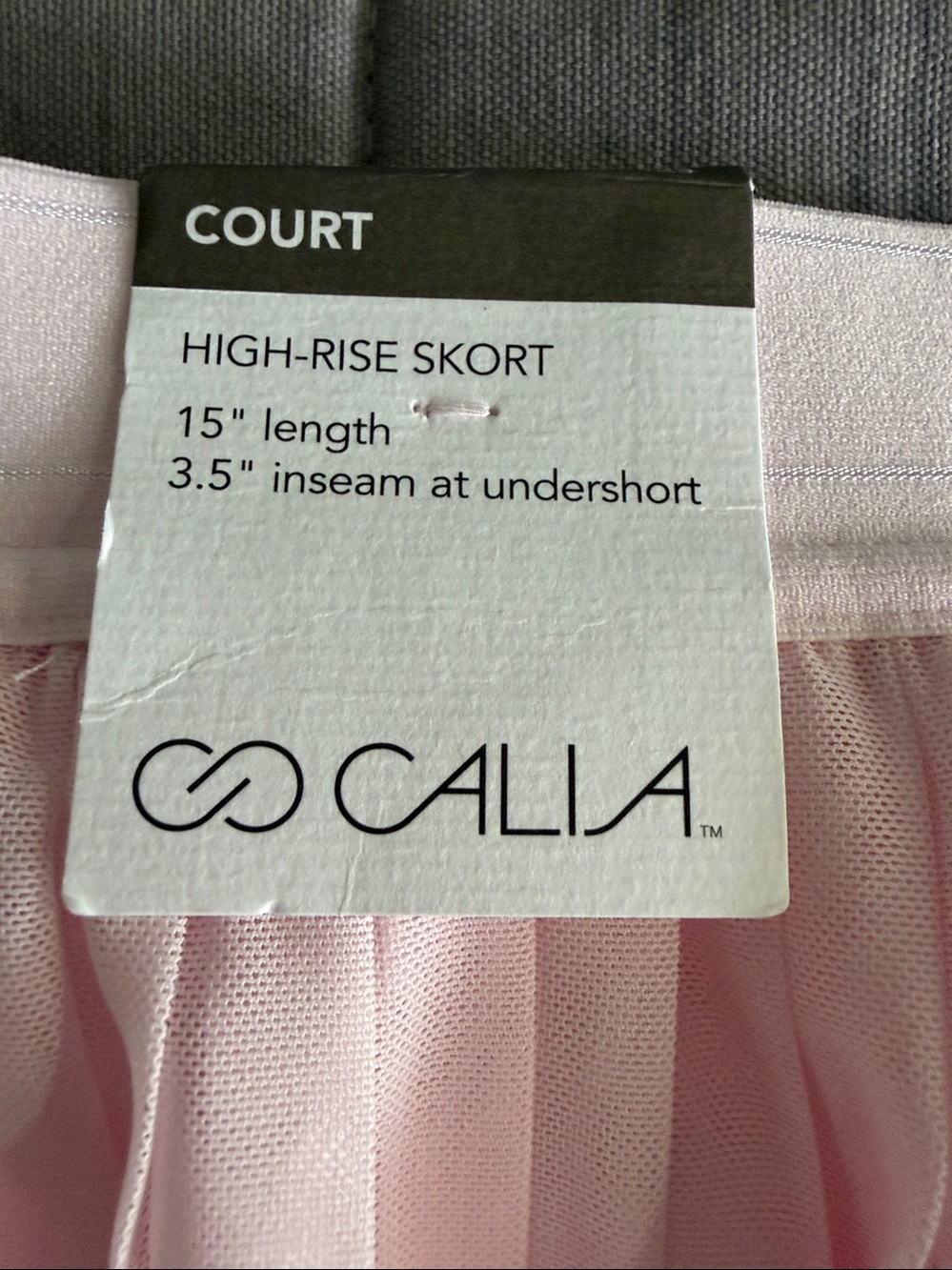 Calia Pleated 15” Mesh Skort in Luminous Pink XS - Picture 5 of 5